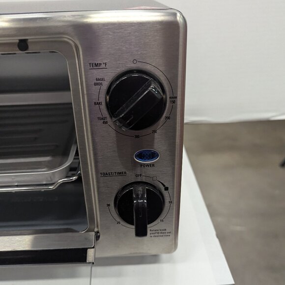 KitchenSmith 4-Slice Toaster Oven – Stainless Steel, Compact, 1000W - Picture 3 of 4